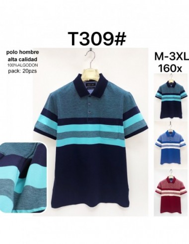 T309 POLO ALGODON M-3XL PACK 20PZS
